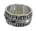 Multicolor Inlay Sterling Silver Southwestern Ring Size 8 YX75558